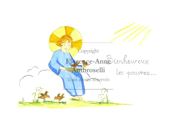 Pack 10 images Les Béatitudes en bleu - Image 8