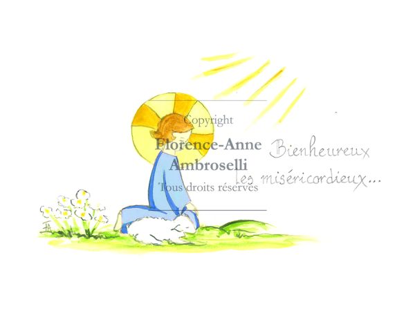 Pack 10 images Les Béatitudes en bleu - Image 10