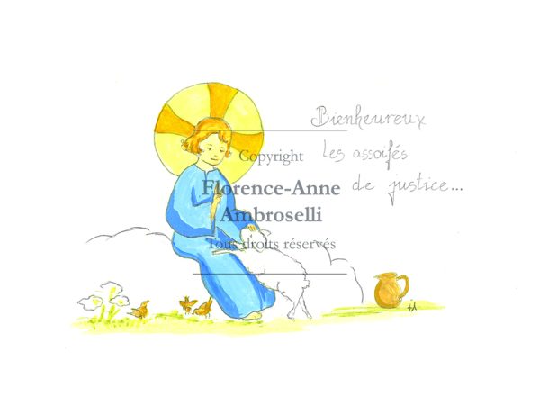 Pack 10 images Les Béatitudes en bleu - Image 3