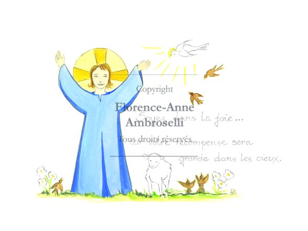 Pack 10 images Les Béatitudes en bleu - Image 5