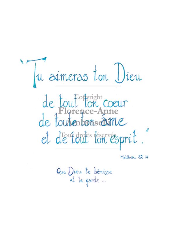 Tu aimeras ton Dieu