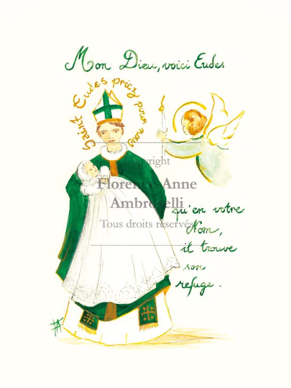 Pack 30 images baptême avec prénom Saint Eudes