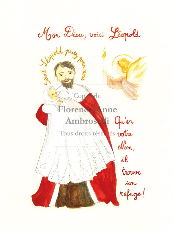Pack 30 images baptême avec prénom Saint Léoplold
