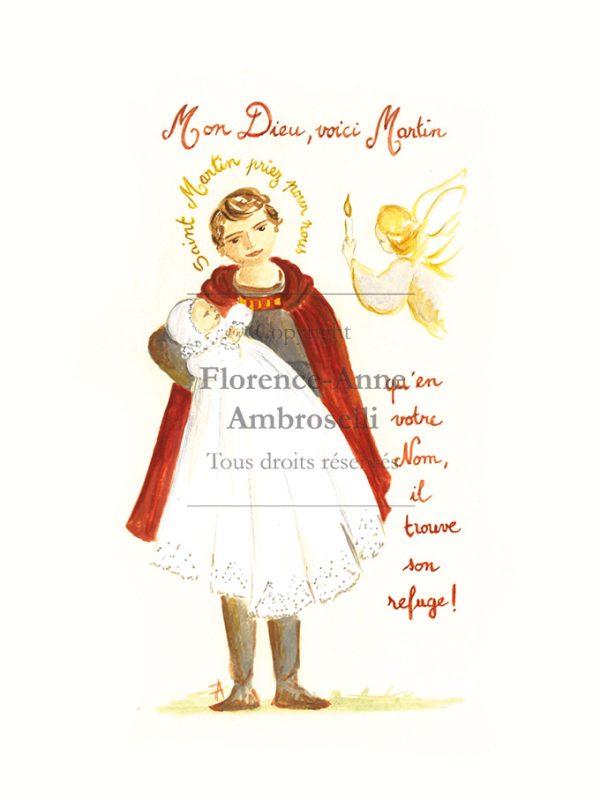 Pack 30 images baptême avec Prénom Saint Martin