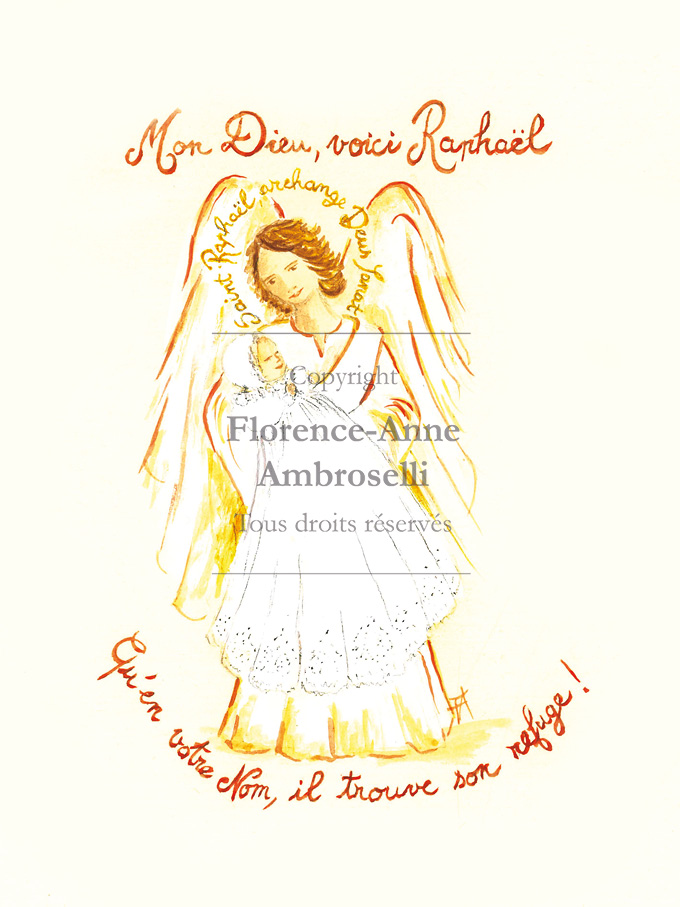 Pack 30 images baptême avec prénom Saint Raphaël