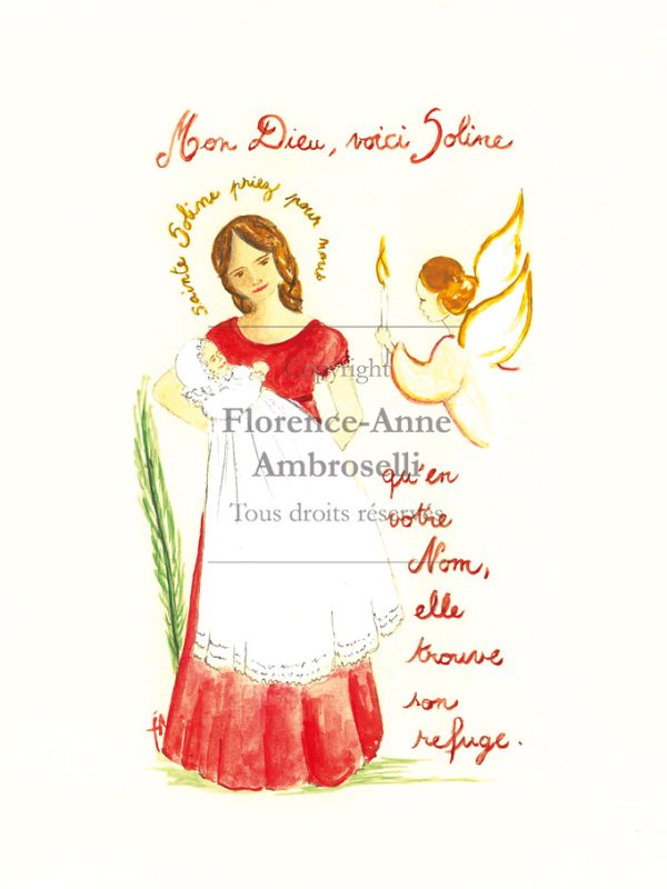 Pack 30 images baptême avec prénom Sainte Soline