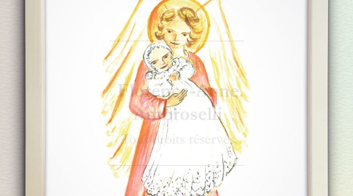 L'Atelier de l'Enfant Jésus - images pieuses images religieuses cadre personnalisé rose