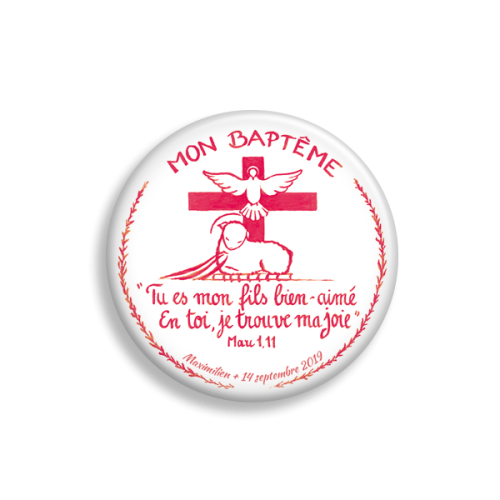 magnets bapteme rouge