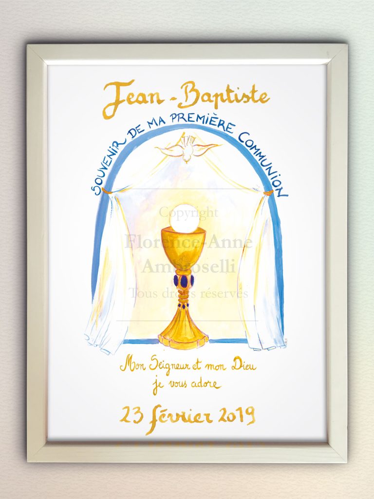 Souvenir de Ma Première Communion personnalisé