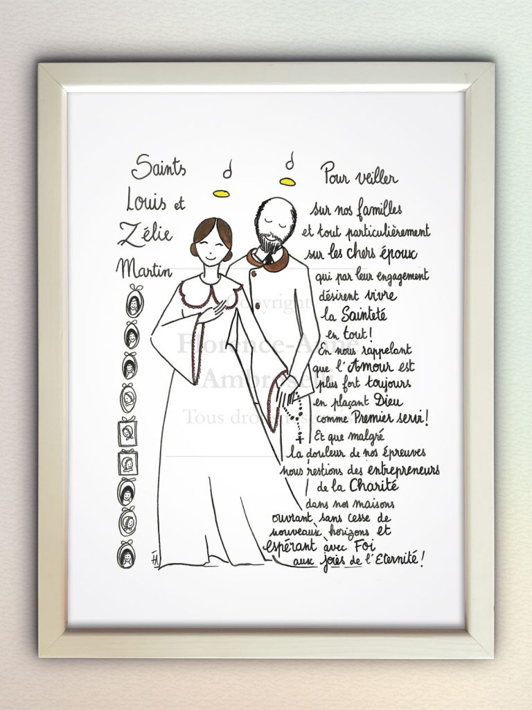 Saints Louis et Zélie Martin en noir et blanc