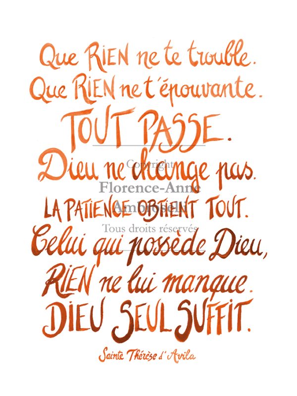 Dieu seul suffit Sainte Thérèse d'Avila