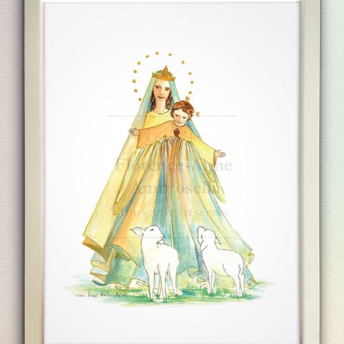 Vierge Marie aux agneaux