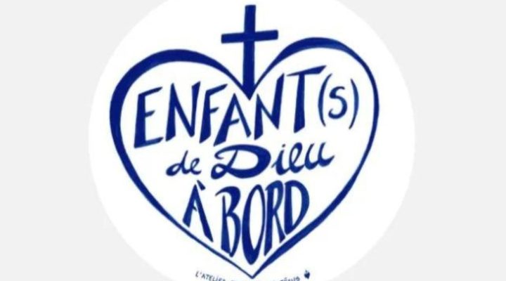 stickers "enfant(s) de dieu à bord"