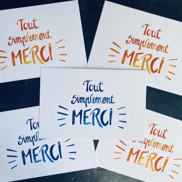 Pack 5 cartes Tout Simplement "Merci"