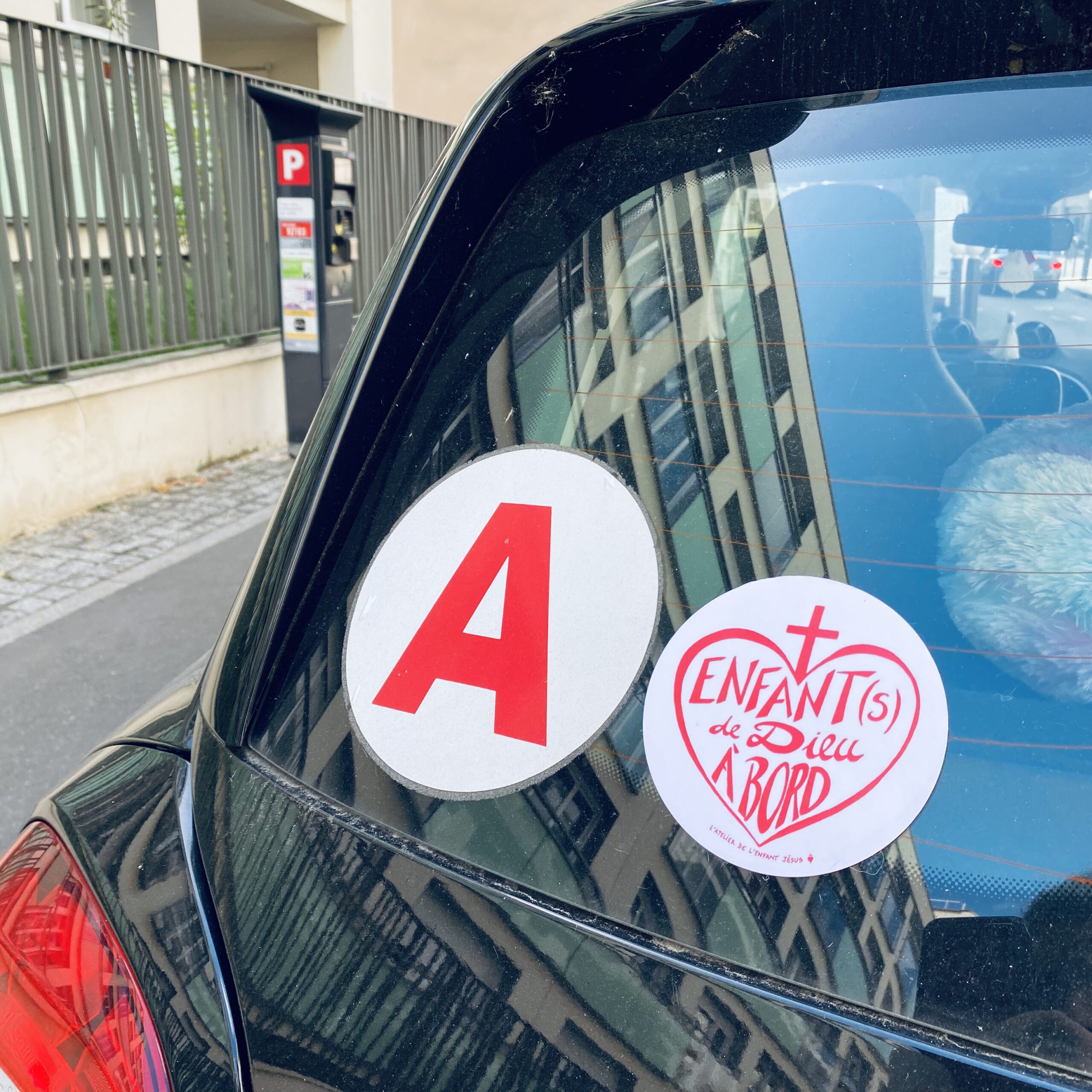 Sticker enfant voiture rouge