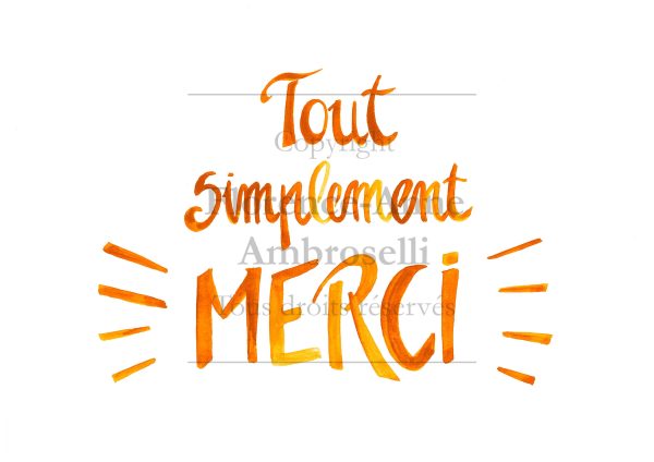 Tout simplement "Merci"
