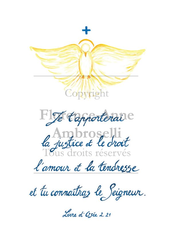 Je t'apporterai la Justice et le droit