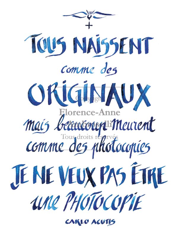 Carlo Acutis "ÊTRE ORIGINAUX"