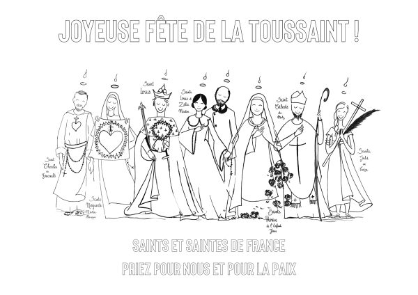Coloriage pour la Toussaint à télécharger