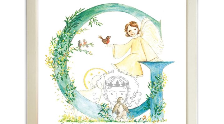 lettre g illustrée (collection ange, agneau, lapin)