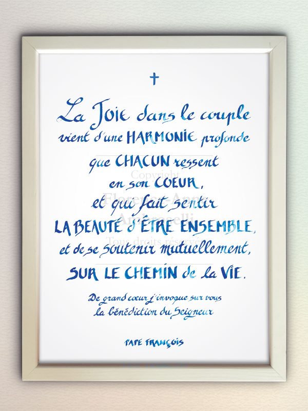 La joie dans le couple encadrée