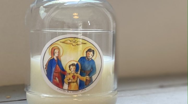 Bougie parfumée cloche "Sainte Famille"