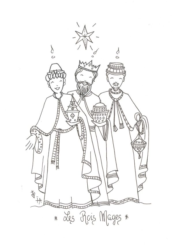 Coloriage Les Rois Mages à télécharger