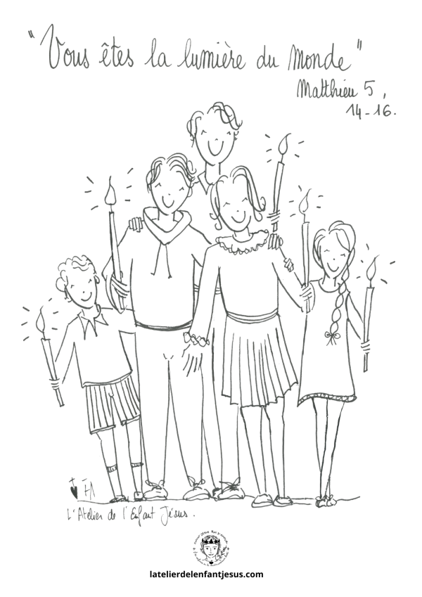 Coloriage Lumière du monde à télécharger