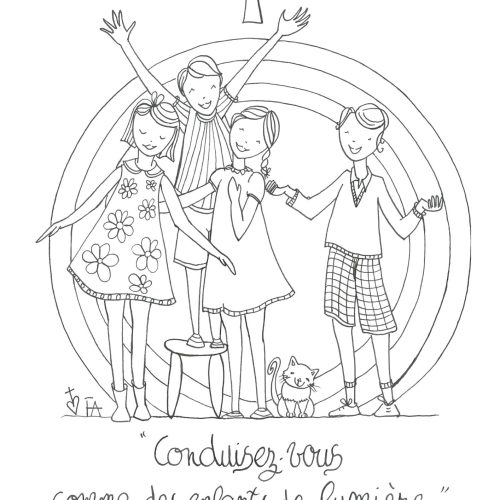 Coloriage Laetare Enfants de lumière