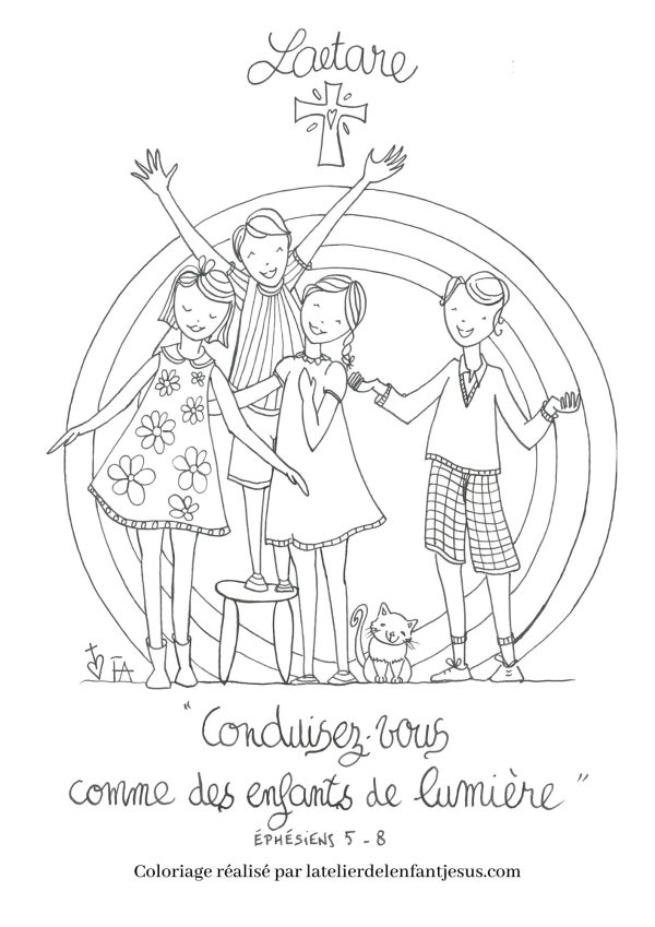 Coloriage Laetare Enfants de lumière