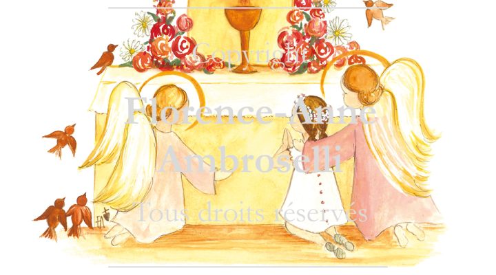 Image première communion petite fille : Ma communion, Éternelle Offrande à ta gloire