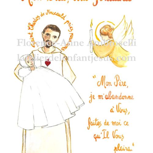 pack 30 images de baptême avec saint charles de foucauld