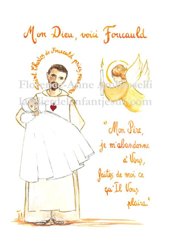 pack 30 images de baptême avec saint charles de foucauld