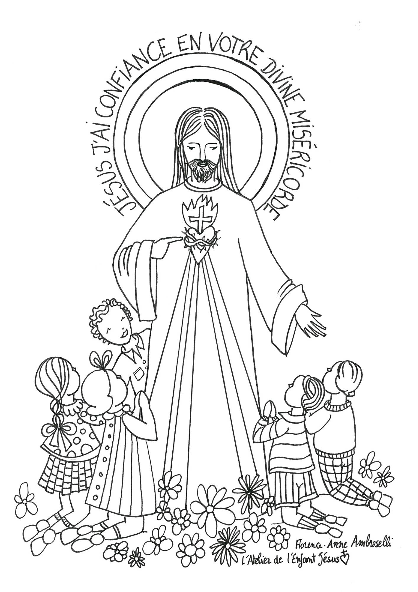 coloriage divine miséricorde 2