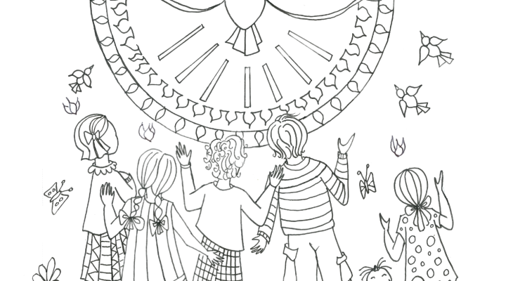 coloriage "recevez l'esprit saint"