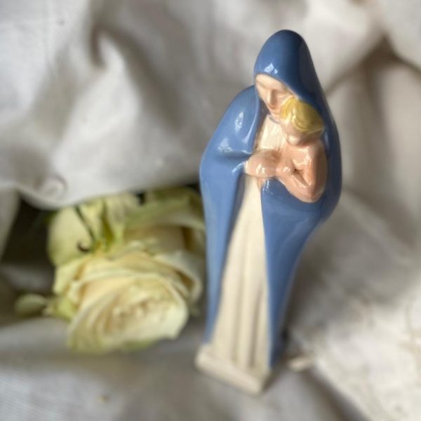 trésor vintage et brocante : vierge à l'enfant