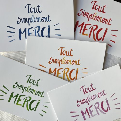 pack 5 cartes tout simplement "merci" (copie)