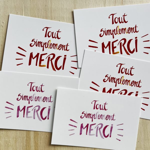 pack 5 cartes tout simplement "merci" (copie)