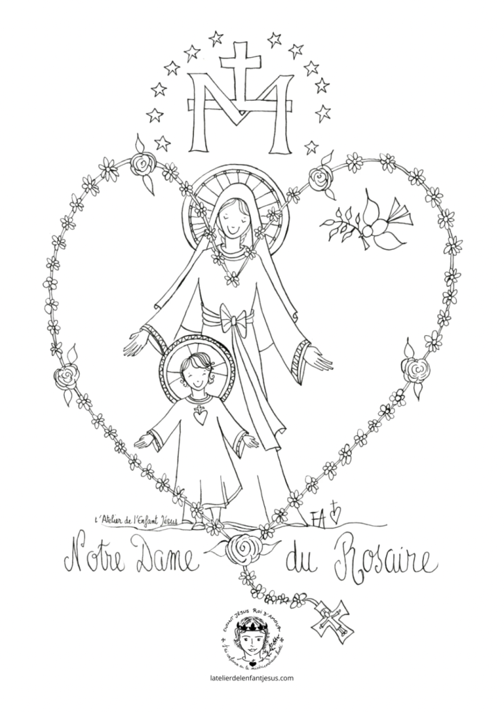 Coloriage "Notre-Dame du Rosaire"