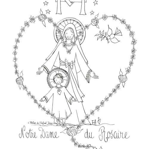 coloriage notre dame du rosaire