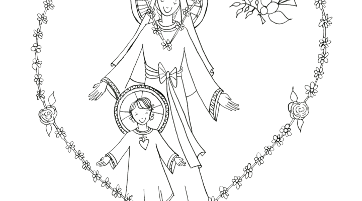 coloriage notre dame du rosaire