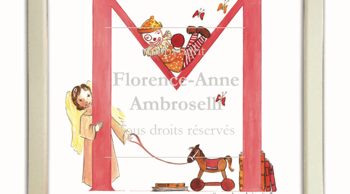 lettre o couleur rose illustrée