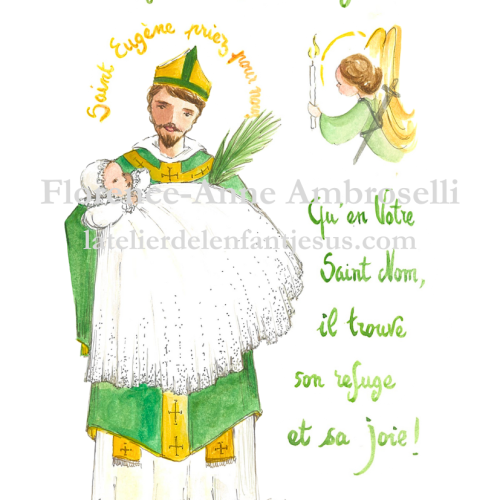 pack 30 images baptême avec prénom saint eugène