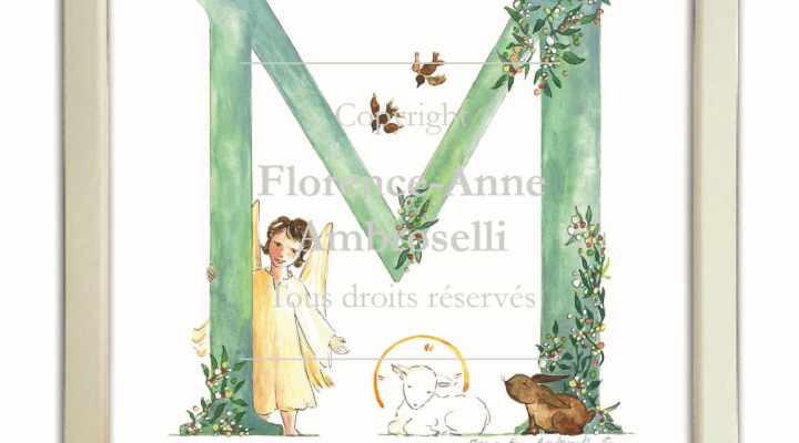 lettre o couleur rose illustrée
