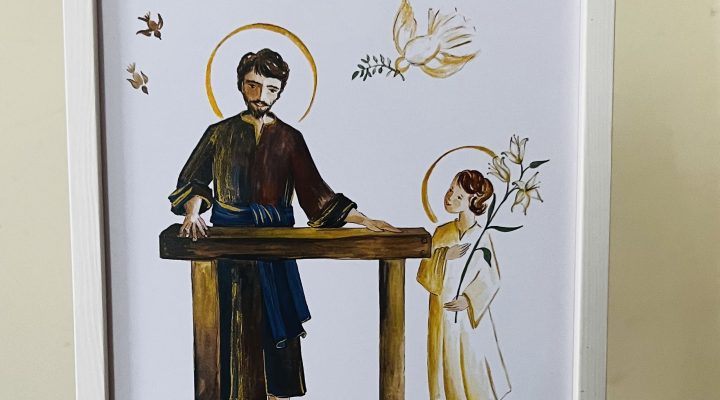 saint joseph charpentier avec l'enfant jésus
