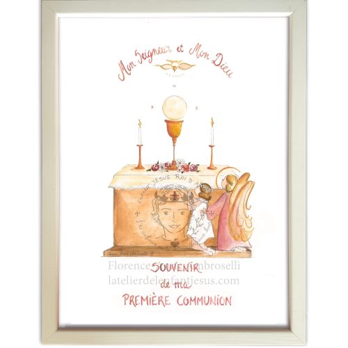 cadre souvenir de ma première communion fille