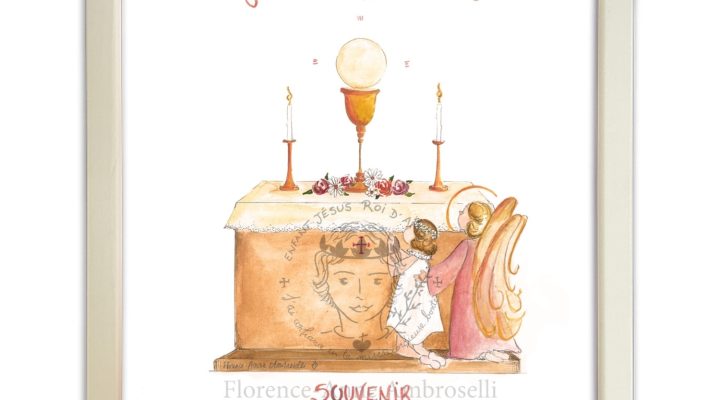 cadre souvenir de ma première communion fille