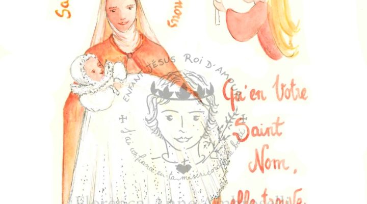pack 30 images de baptême prénom annabelle avec sainte anne