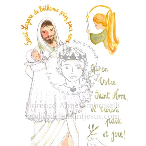 pack 30 images de baptême avec le baptisé prénom lazare