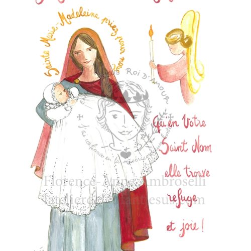 pack 30 images de baptême avec sainte madeleine